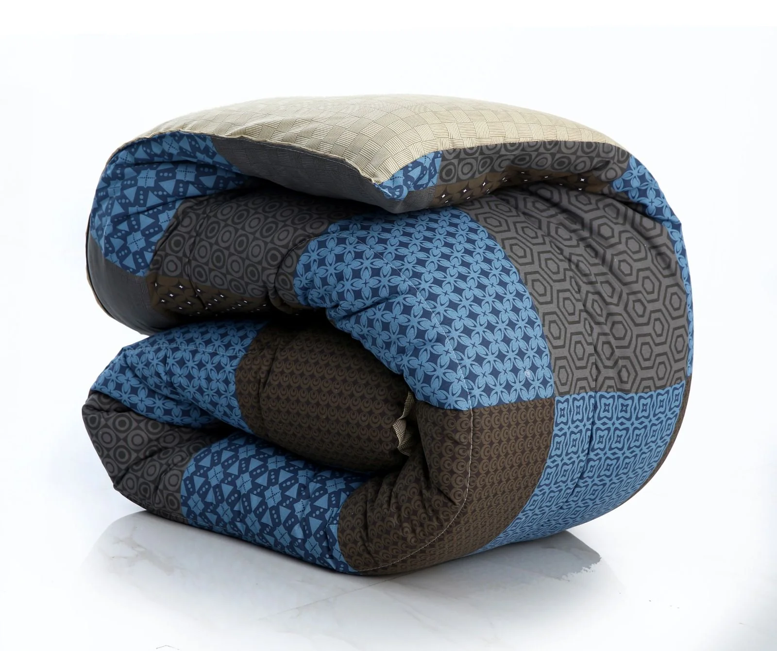 1 PC Double Winter Razai-Indigo Patchwork