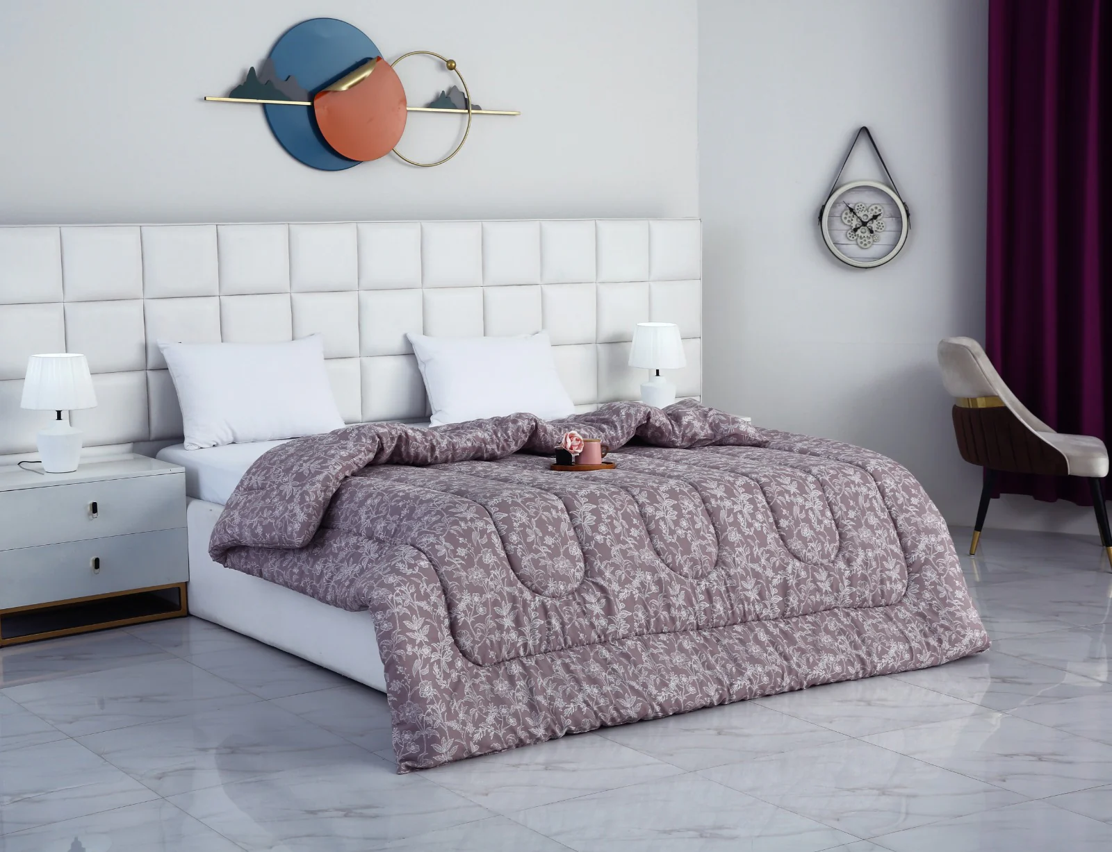 1 PC Single Razai-White Peonies - Image 4