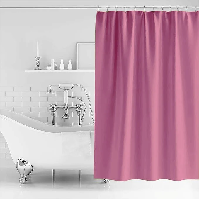 1 PC Waterproof Shower Curtain3768-Pink - Image 3