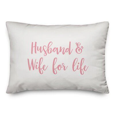 1 PCs Digital Printed Cotton Bed Pillow-Husband/Wife for life - Image 2