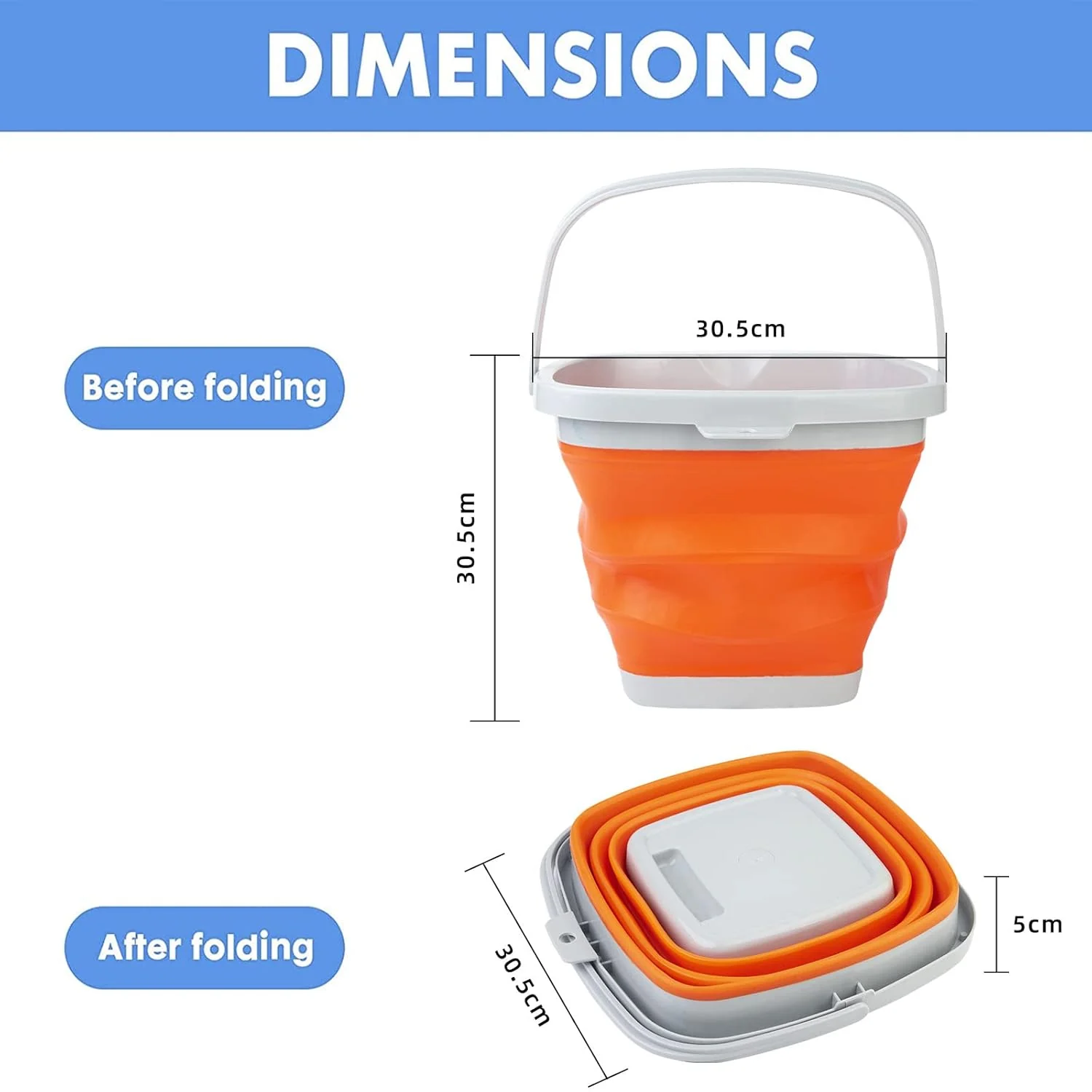 10L Collapsible Water Bucket-SA2411-60(Slush) - Image 8