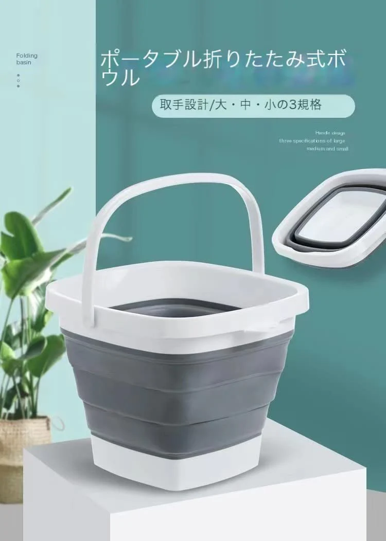 10L Collapsible Water Bucket-SA2411-60(Grey) - Image 4