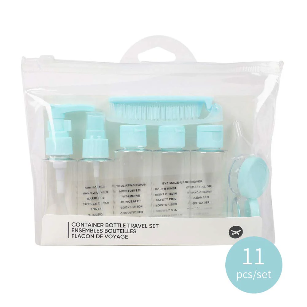 10PCs BPA Free Portable Toiletry Containers Set-Blue(SA2405-173) - Image 3