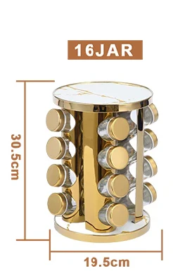 16 PCs Rotatable Spice Jar-Versace (5304) - Image 3