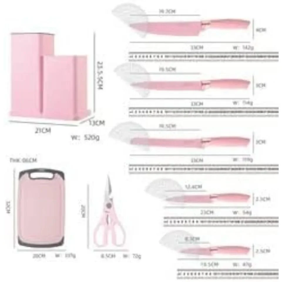 19 PCs Silicon Cooking & Knife Set With Board-Light Green - Image 5