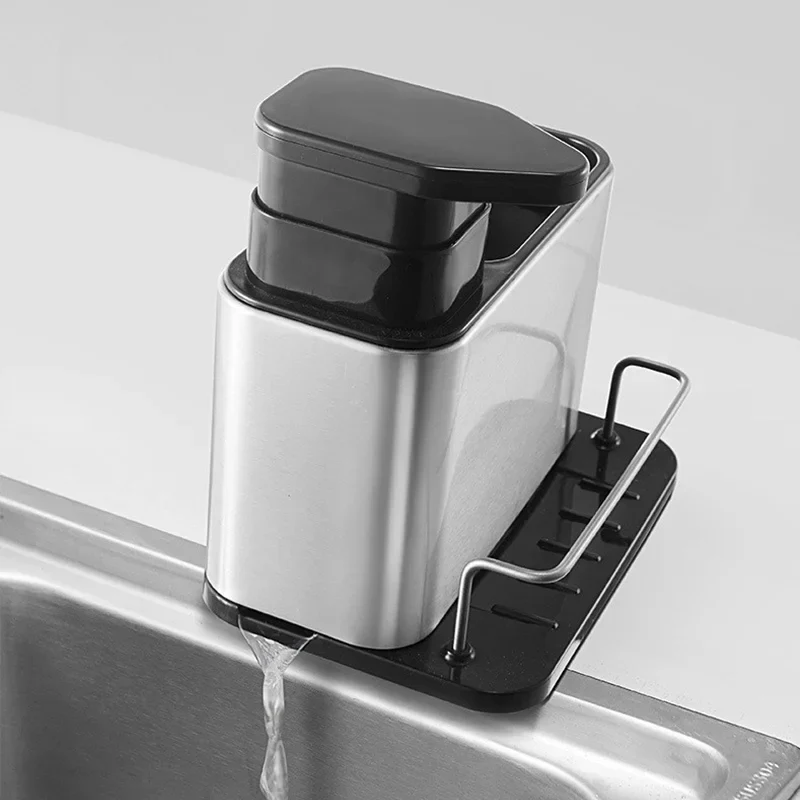 1PC Multi-Function Soap Dispenser with Storage Rack-SA2411-44 - Image 3