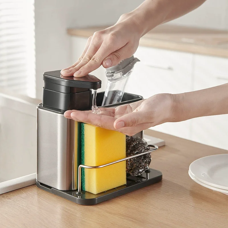1PC Multi-Function Soap Dispenser with Storage Rack-SA2411-44 - Image 5