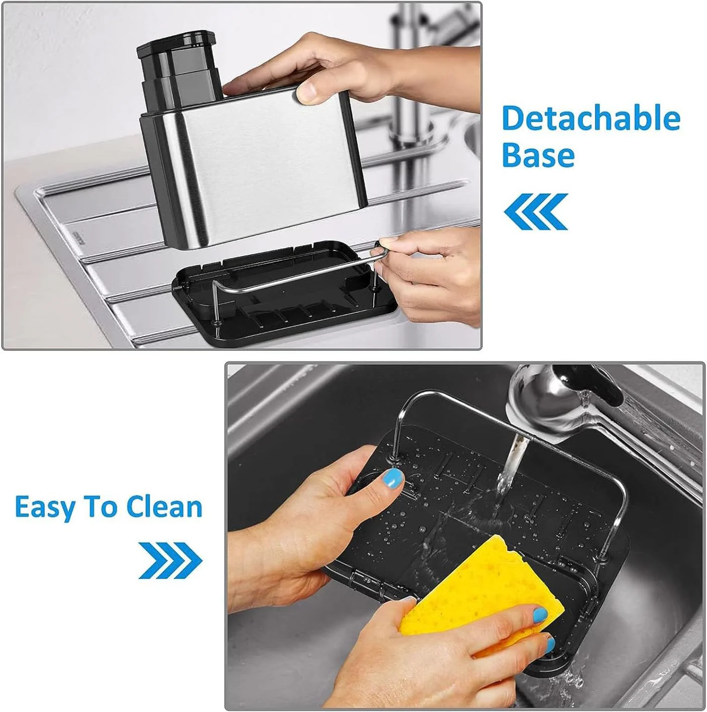 1PC Multi-Function Soap Dispenser with Storage Rack-SA2411-44 - Image 7