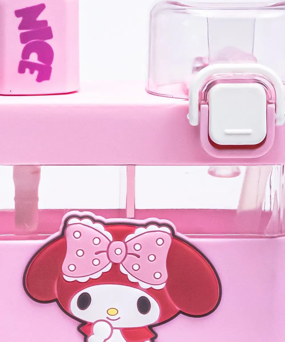 2 in 1 Cute Cartoon Dual Compartment Water Bottle with Straw (SA2510-148) - Image 7