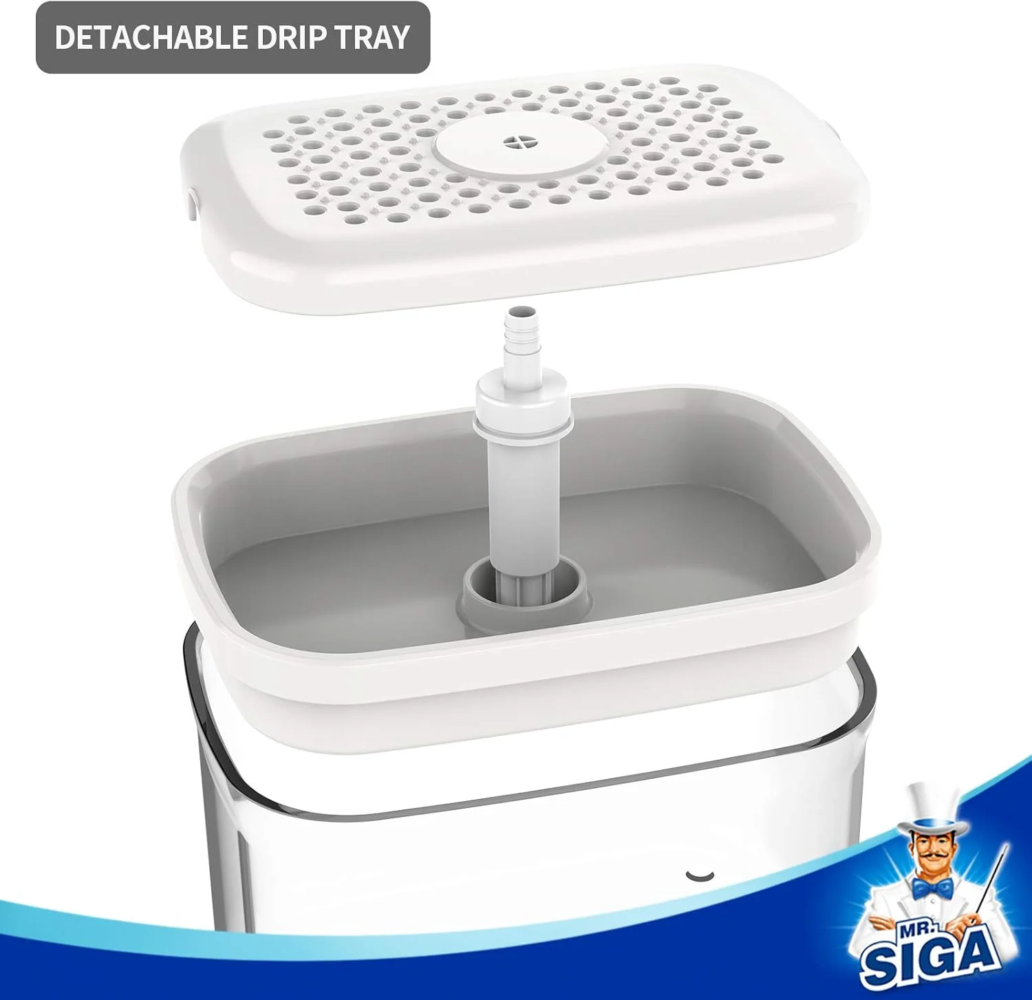 2 in 1 Premium Dishwashing Soap Pump Dispenser and Sponge Holder (SA2510-011) - Image 5