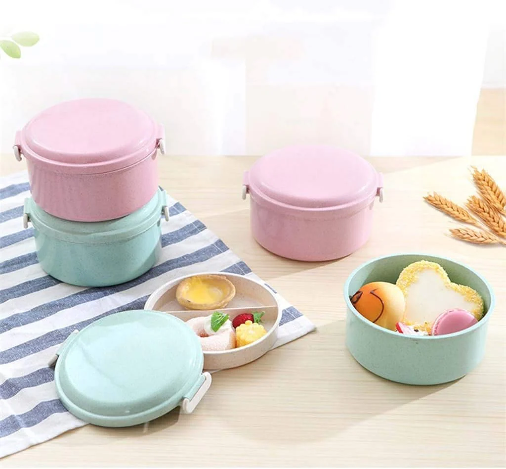 2 Layer Microwave Cycle Lunch Box(SA2405-06)-(14363)Off White Over Sky Blue - Image 3