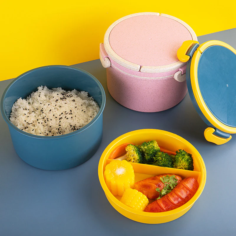 2 Layer Microwave Cycle Lunch Box(SA2405-06)-Yellow Over Green - Image 7