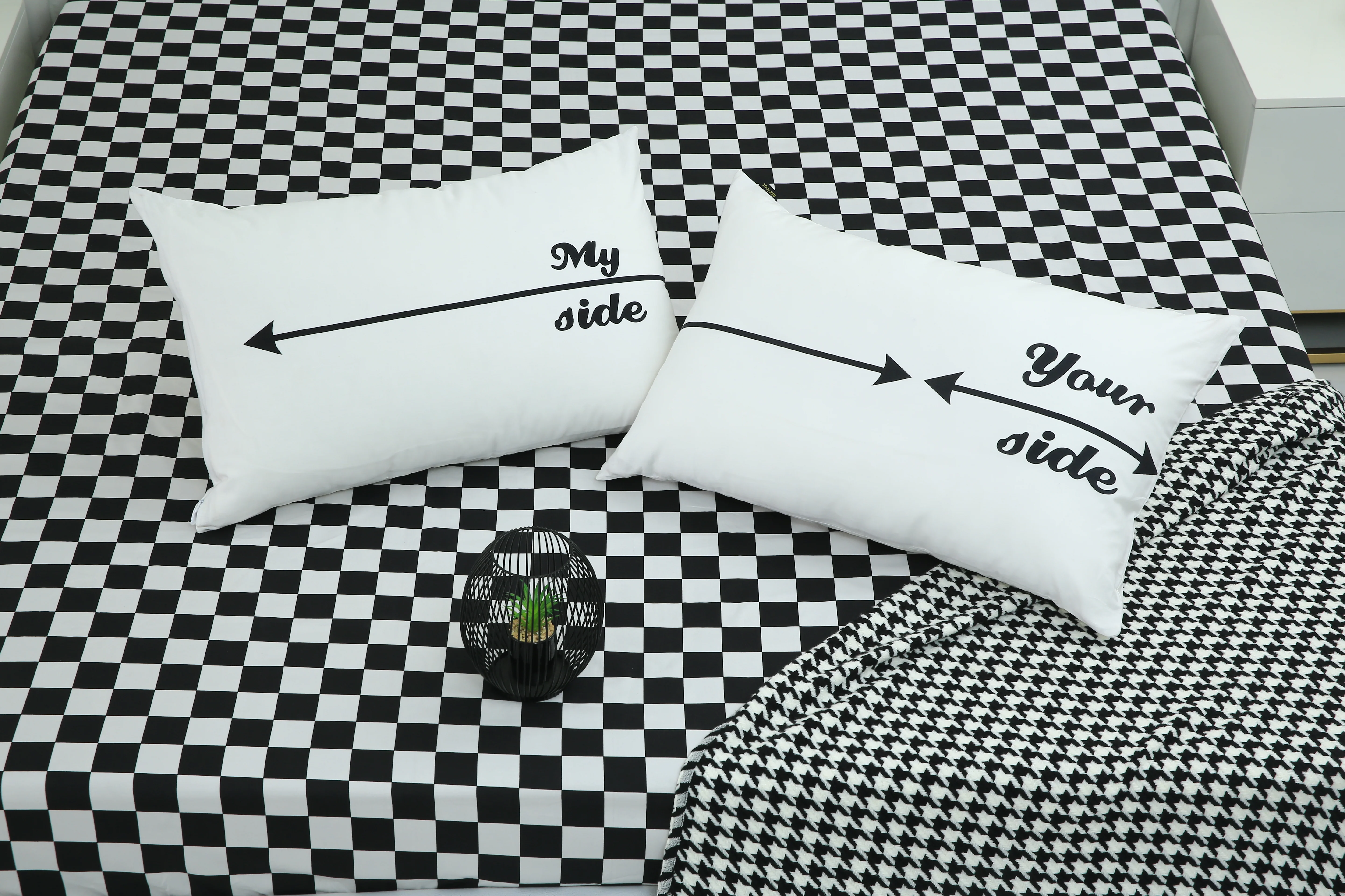 2 PCs Digital Printed Couple Pillow-My side/Yours Side - Image 5