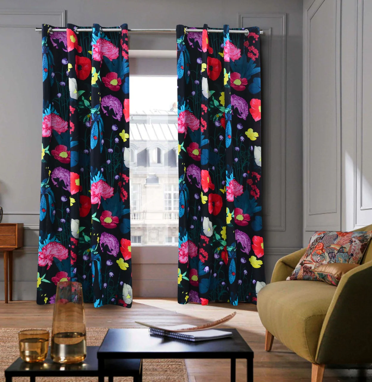 2 PCs Room Curtains-Asian Dream - Image 3