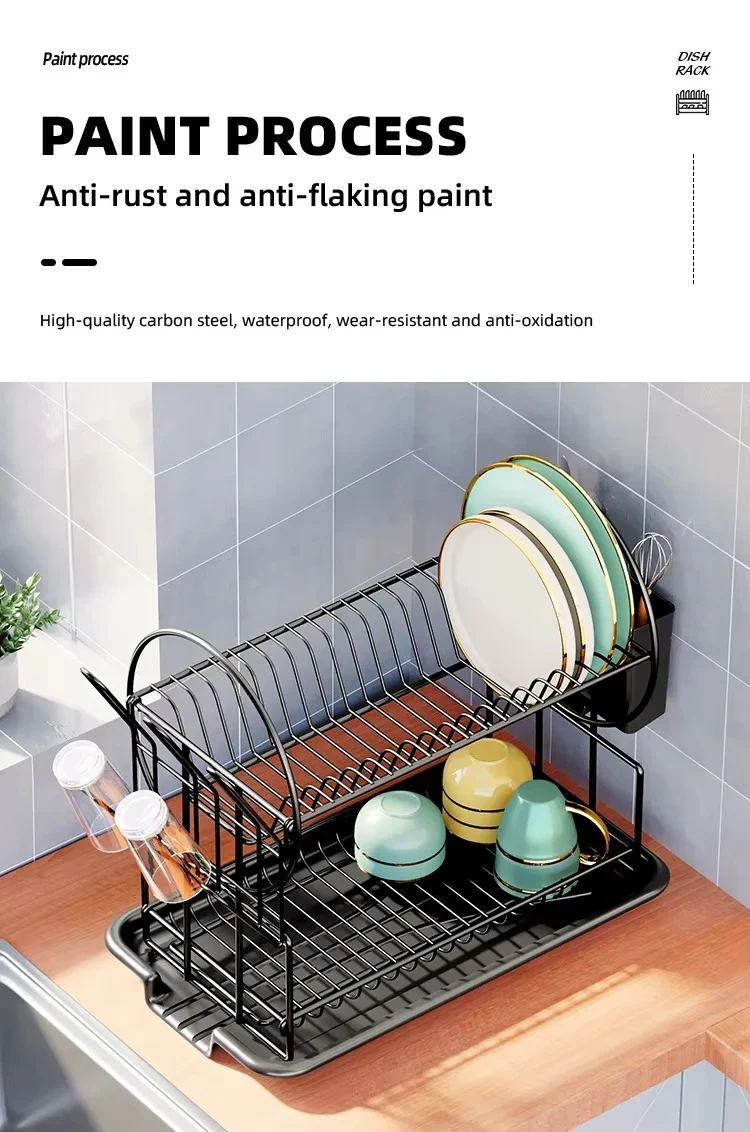 2-Tier-Dish Drying Rack & Utensil Holder(15255) - Image 3