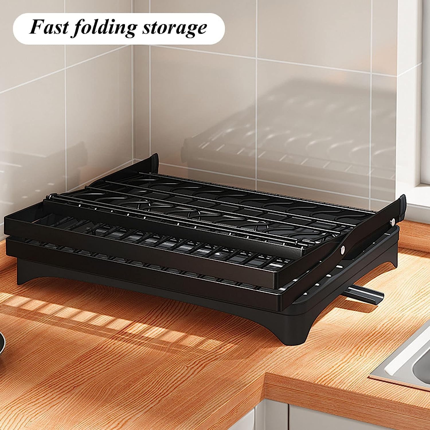 2-Tier Foldable Dish Drying Rack (SA2510-046) - Image 4