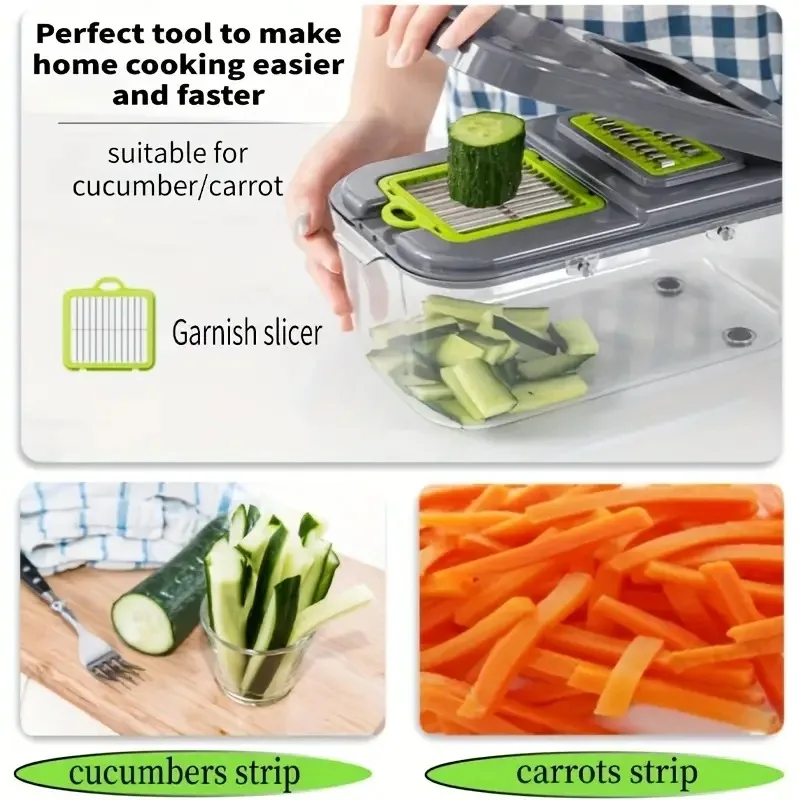 22PCs Multi-functional Food Chopper with Large Container-SA2411-47 - Image 15