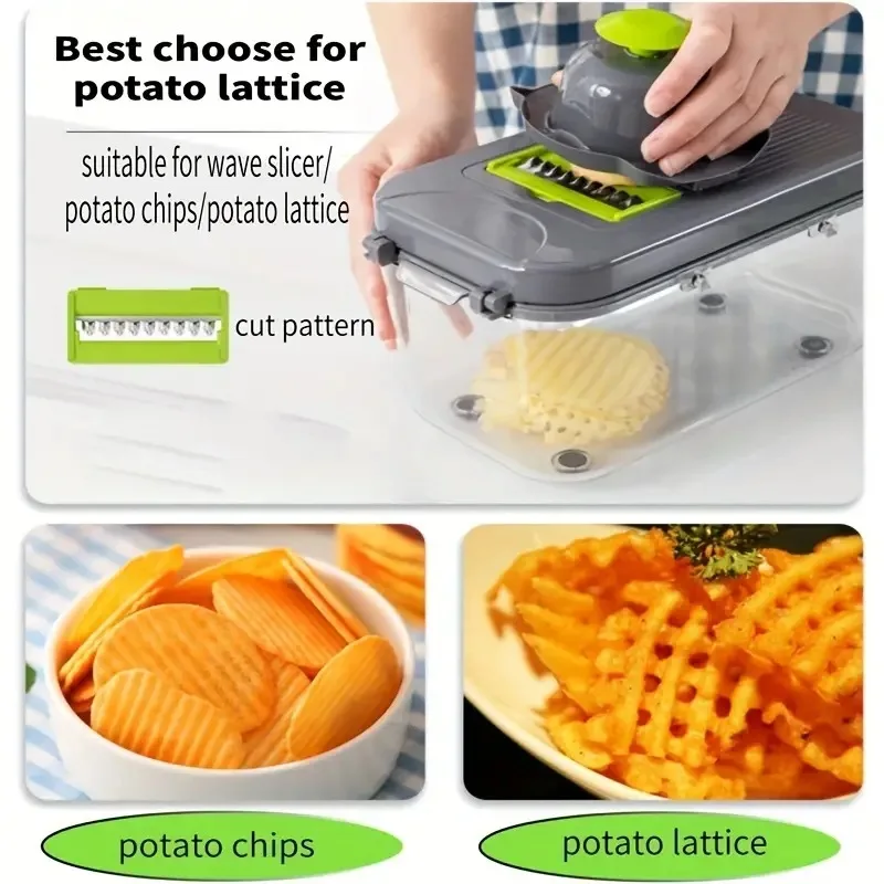 22PCs Multi-functional Food Chopper with Large Container-SA2411-47 - Image 9