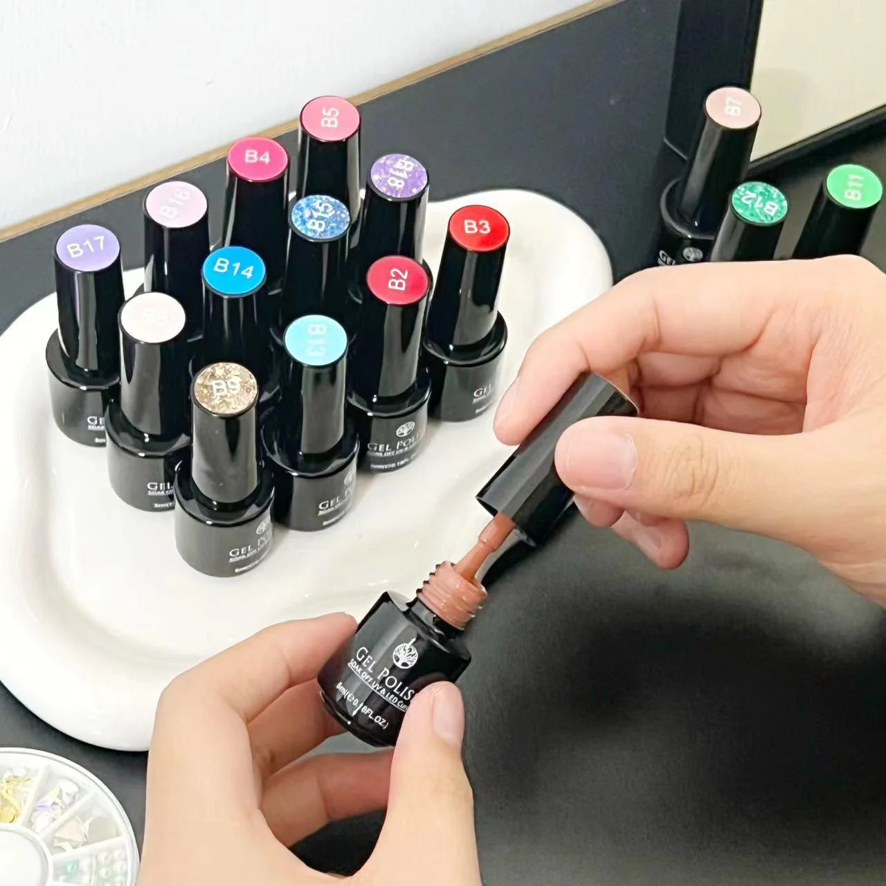 23 PCs Nail Art Acrylic Gel Nail Polish Set - Image 3