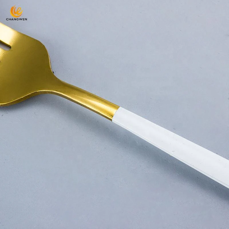 White/Golden (4406)-24 PCs Premium Steel Cutlery Set - Image 3