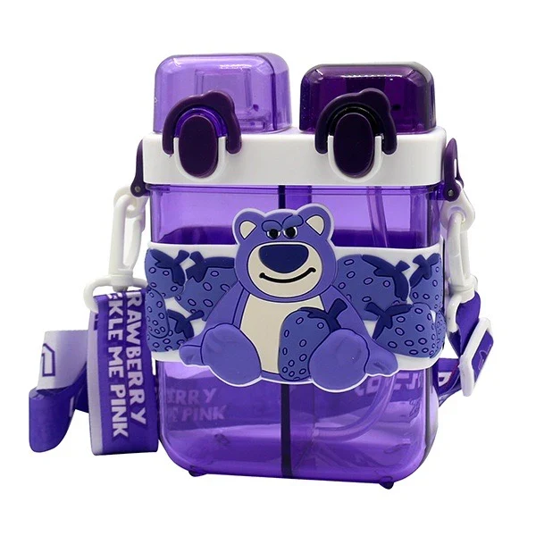 2IN1 PARTITIONED WATER BOTTLE FOR KIDS (SA2510-149)PURPLE - Image 2