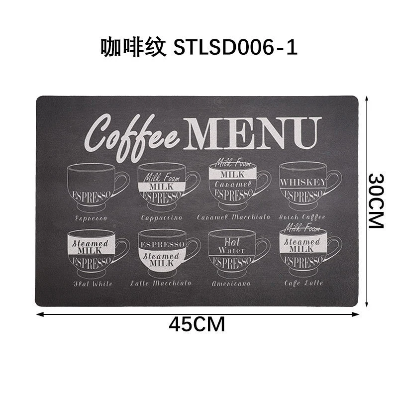 2pc Leather Placemats-5746Coffee Menu(SA2405-260) - Image 2
