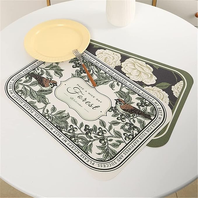 2pc Leather Placemats-Jasmin Flower(SA2405-262) - Image 5