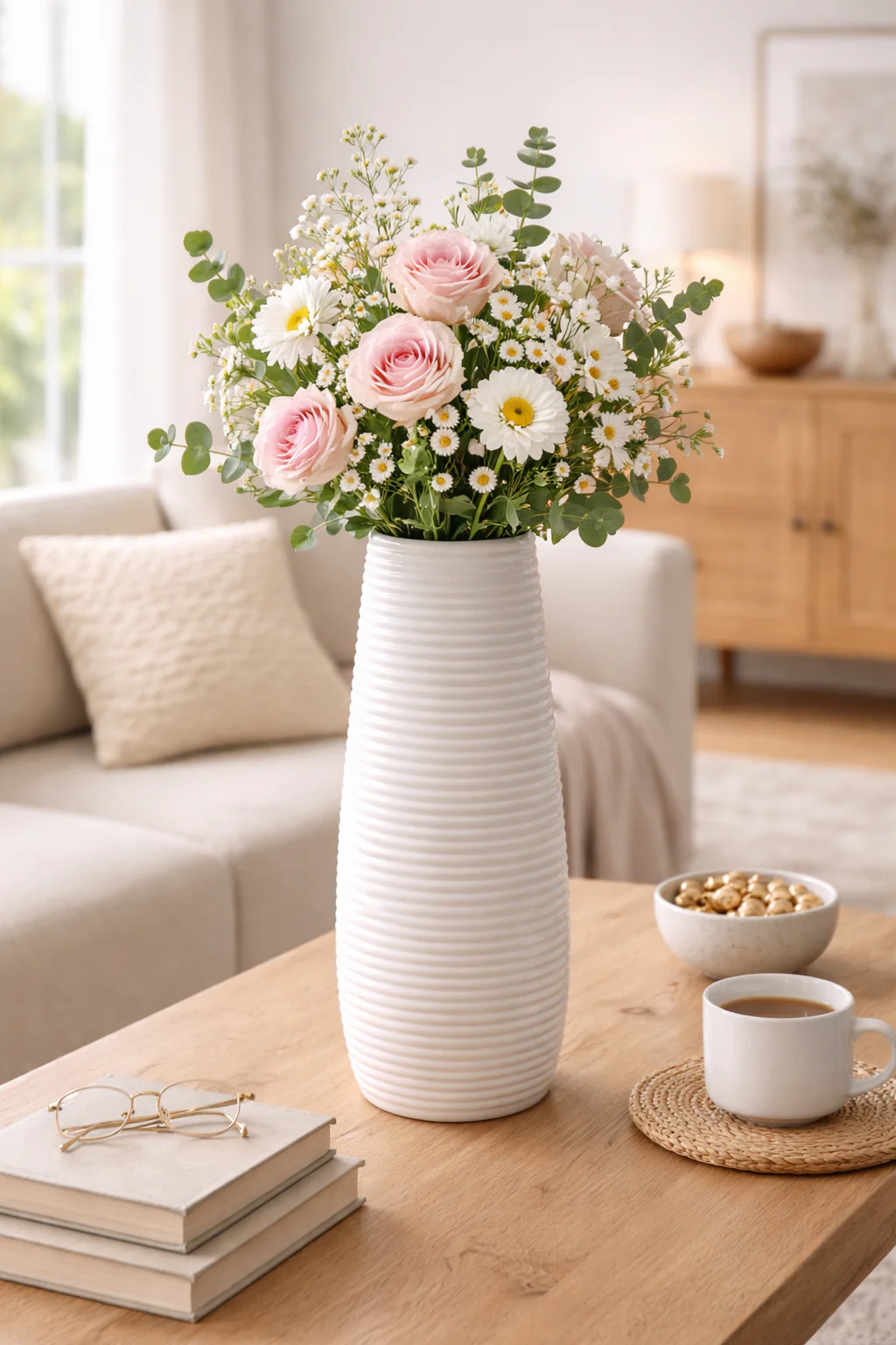 2PCs Nordic Style Vase Container (SA2510-097)White - Image 2