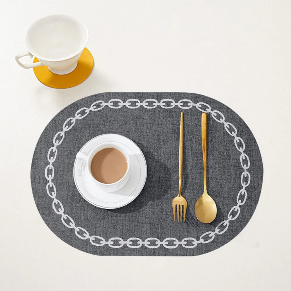 2PCs Oval Shape Leather Placemats(SA2405-258) - Image 12