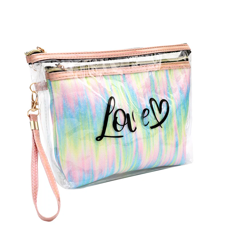 2PCs Portable Makeup Organizer Bag-LOVE(SA2405-125) - Image 14