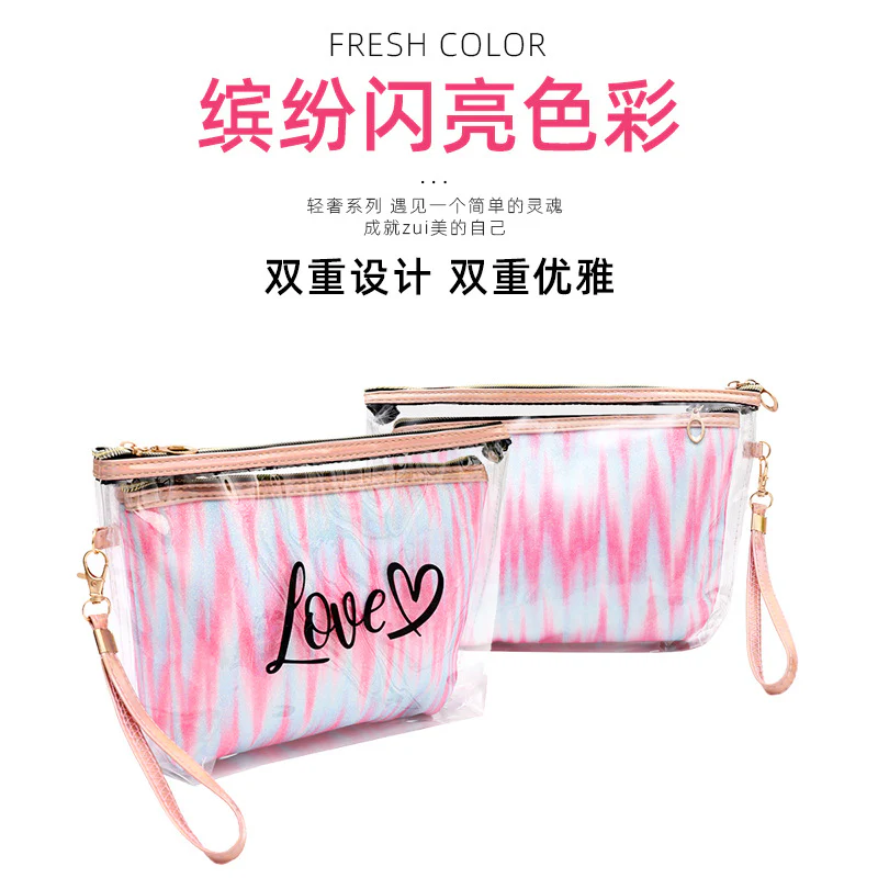 2PCs Portable Makeup Organizer Bag-LOVE(SA2405-125) - Image 17