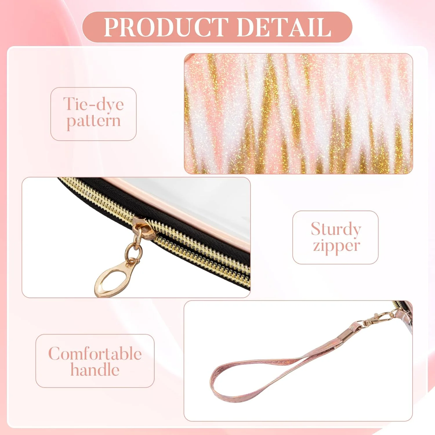2PCs Portable Makeup Organizer Bag-LOVE(SA2405-125) - Image 6