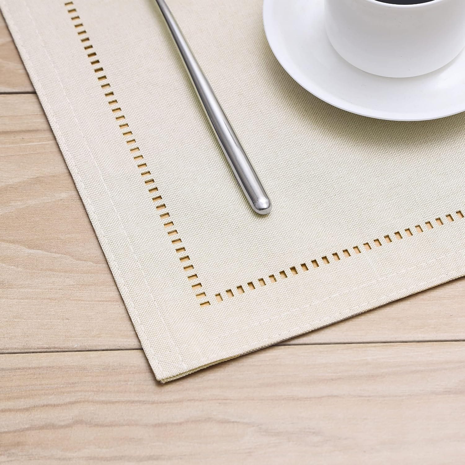 2PCs Rectangular Shape Placemats5974-(SA2405-252)Beige - Image 6