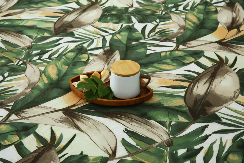2Pcs Single Bed Sheet-Emerald Feathers - Image 2