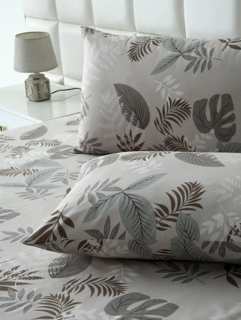 2Pcs Single Bed Sheet-Leaf Style - Image 2