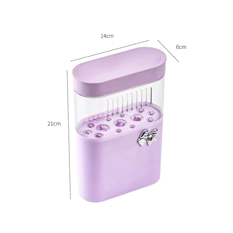 3 in 1 Makeup Brush Cleaning Box-Lilac - Image 9