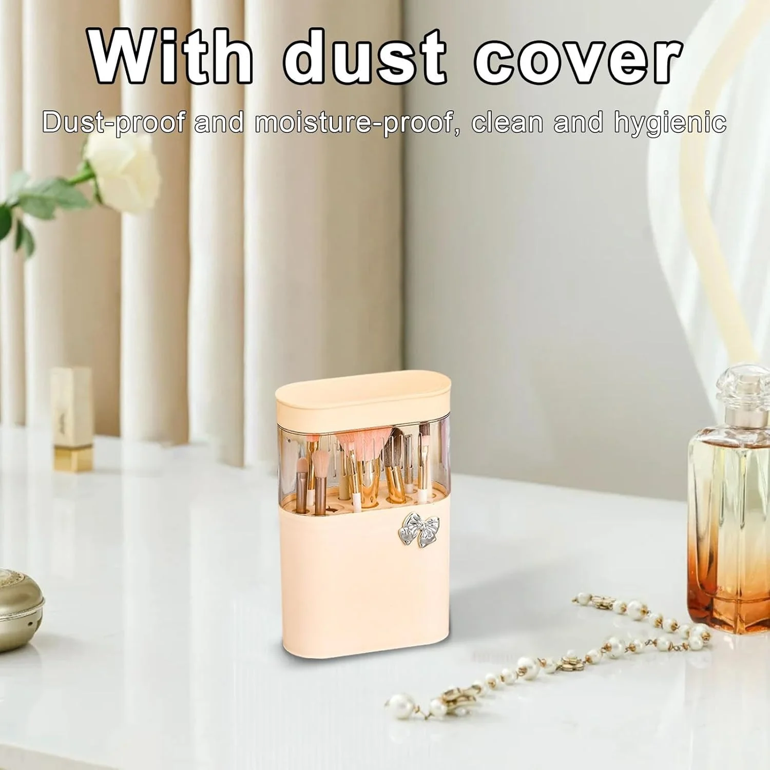 3 in 1 Makeup Brush Cleaning Box-beige - Image 5