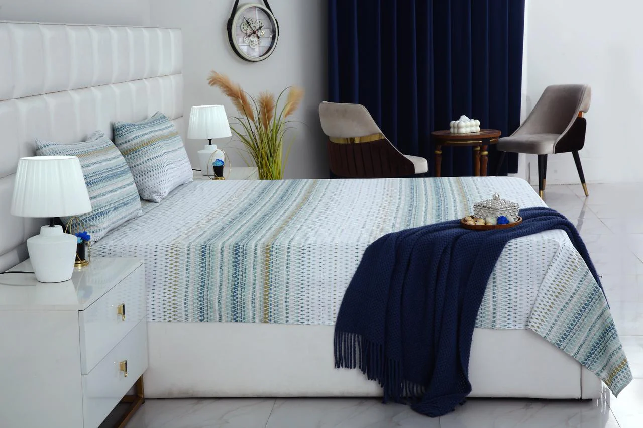 3 PCs Double Bed Sheet-DB075 - Image 4