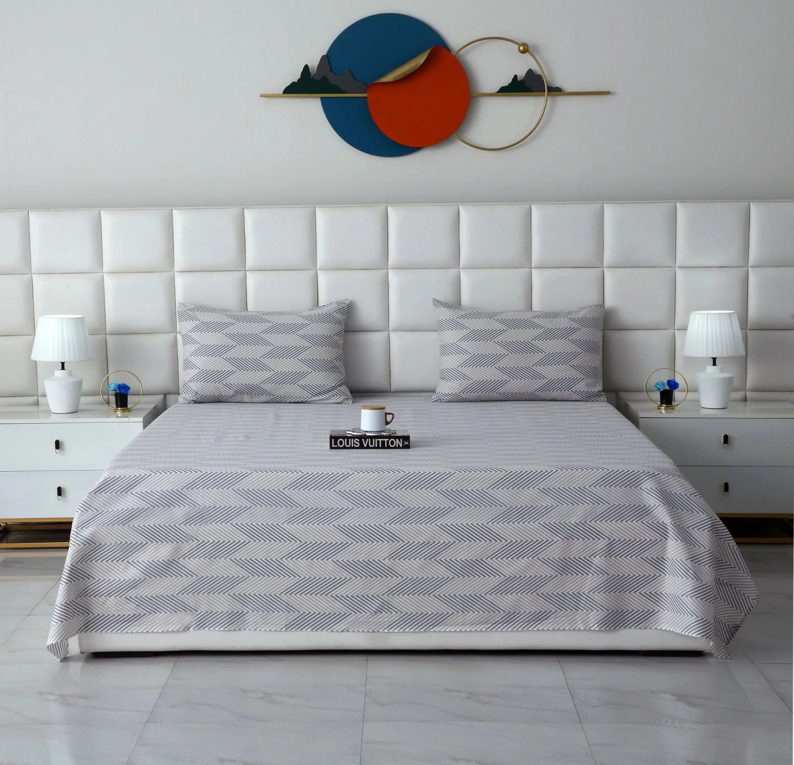 3 PCs Double Bed Sheet-DB114 - Image 2