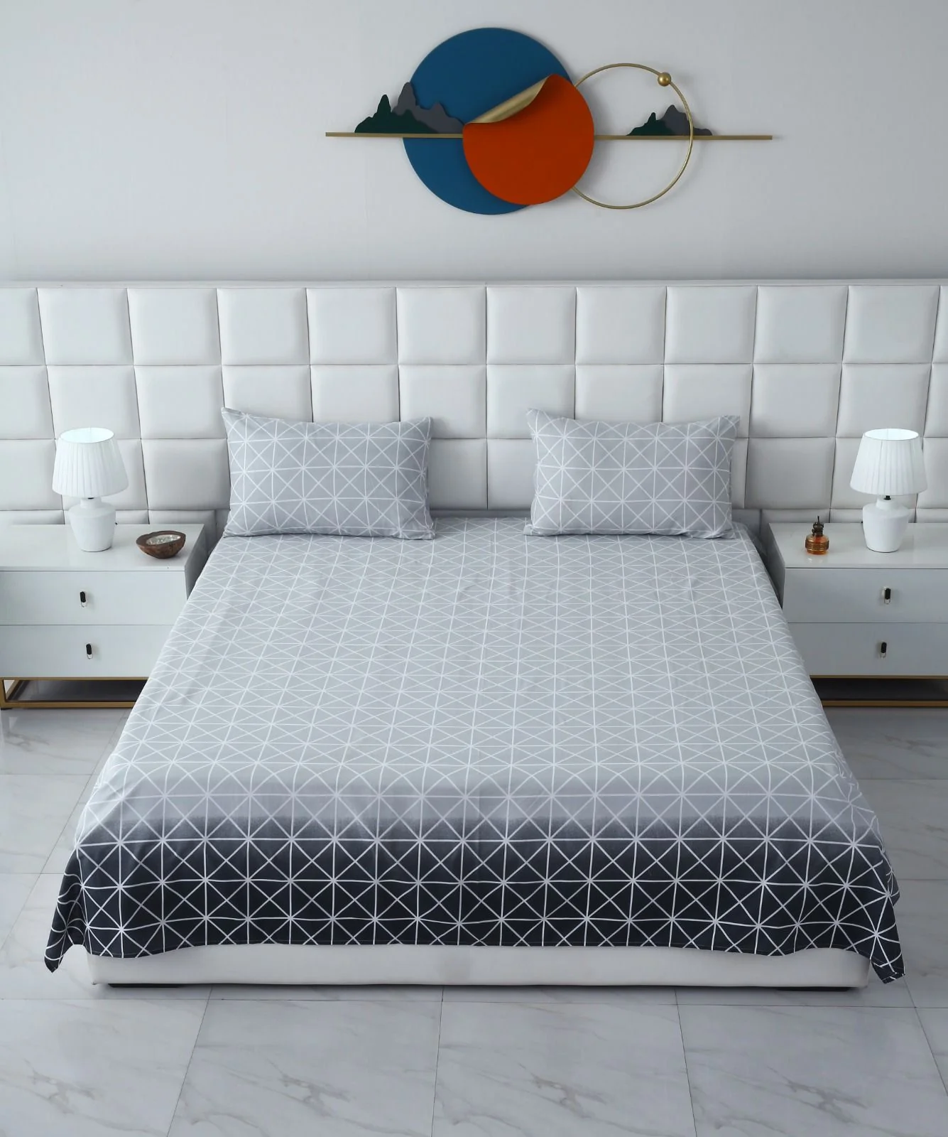 3 PCs Double Bed Sheet-DB137 - Image 4