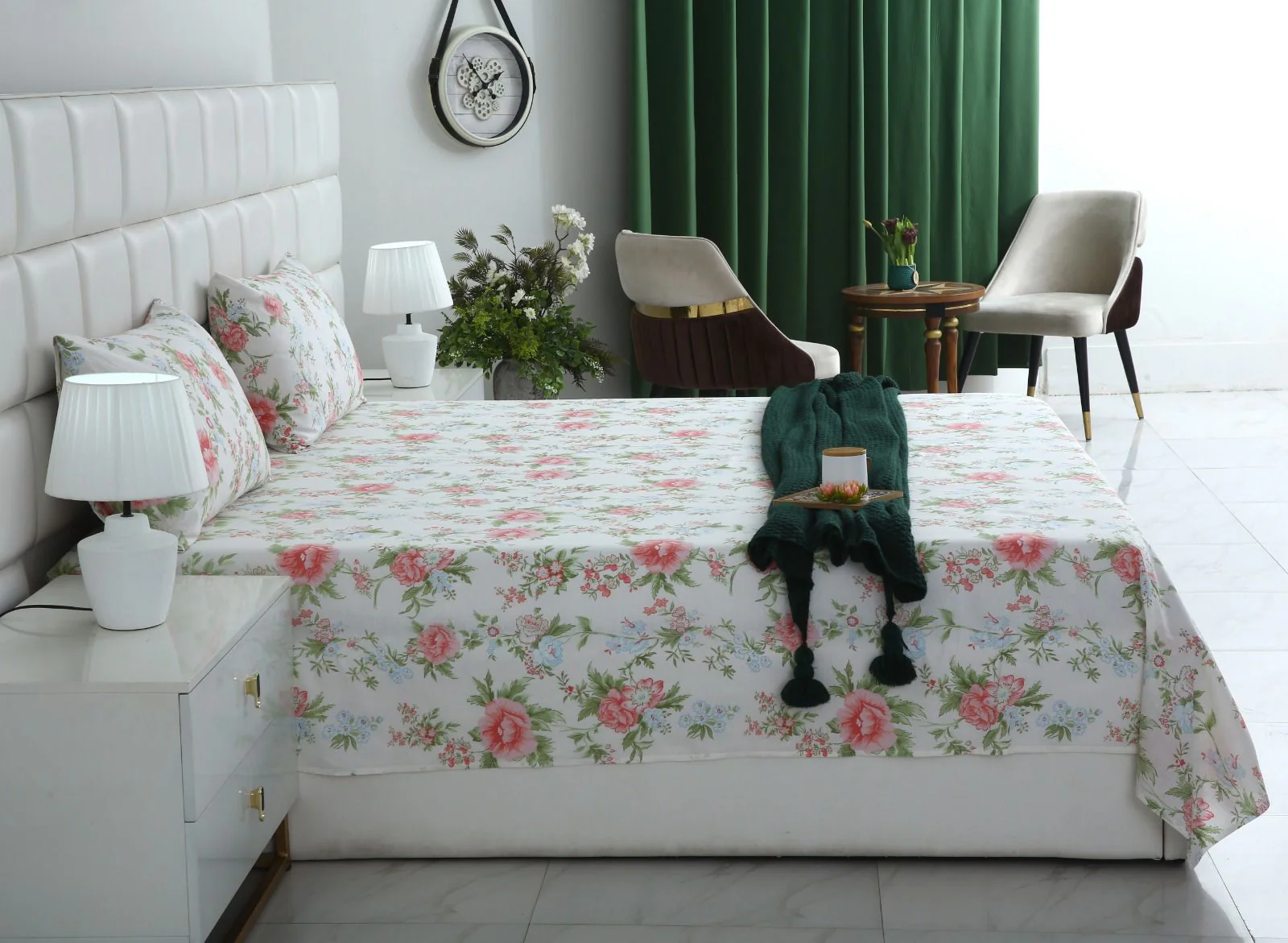 3 PCs Double Bed Sheet-DB190 - Image 4