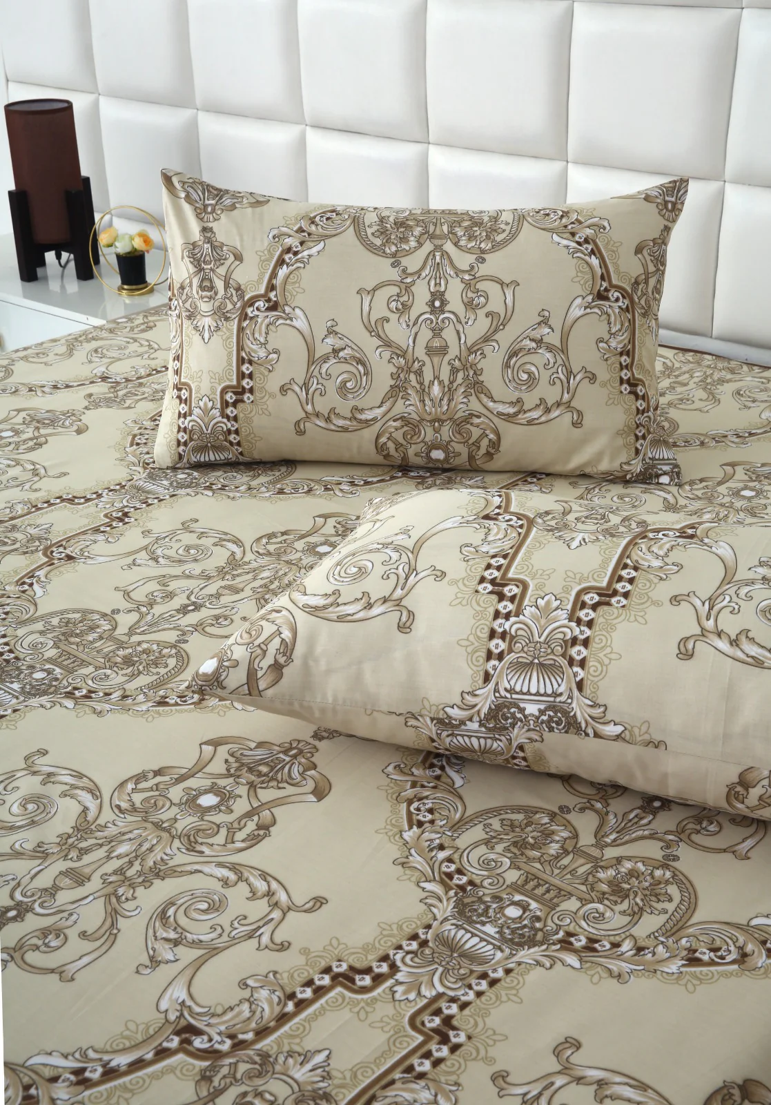 3 PCs Double Bed Sheet-DB241 - Image 4