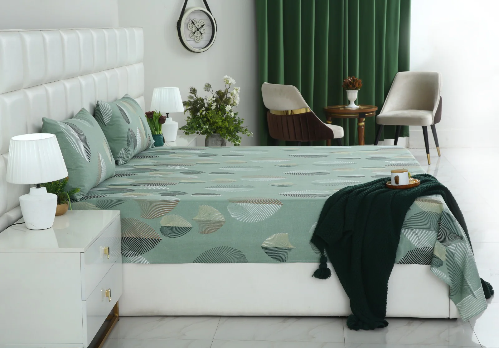3 PCs Double Bed Sheet-DB245 - Image 3
