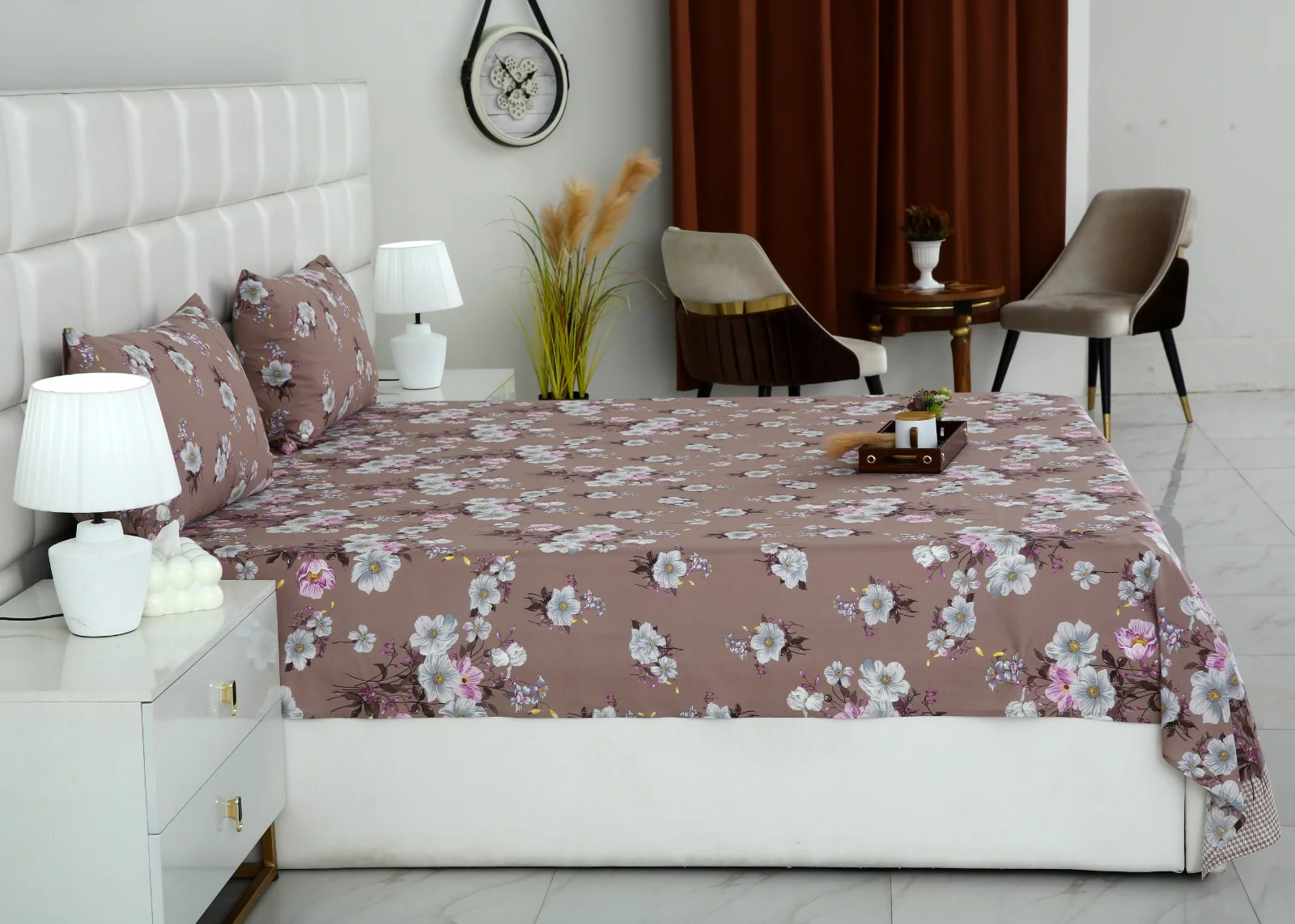 3 PCs Double Bed Sheet-DB252 - Image 6