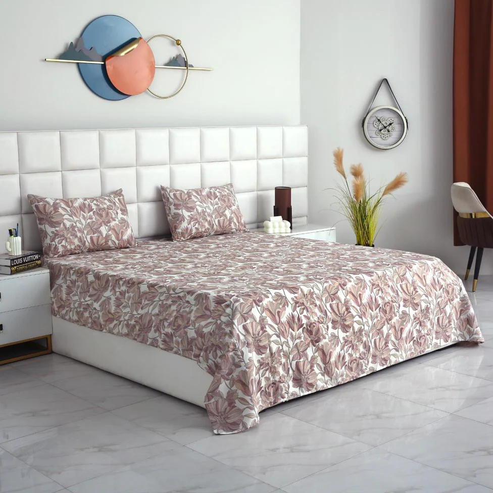 3 PCs Double Bed Sheet-DB261