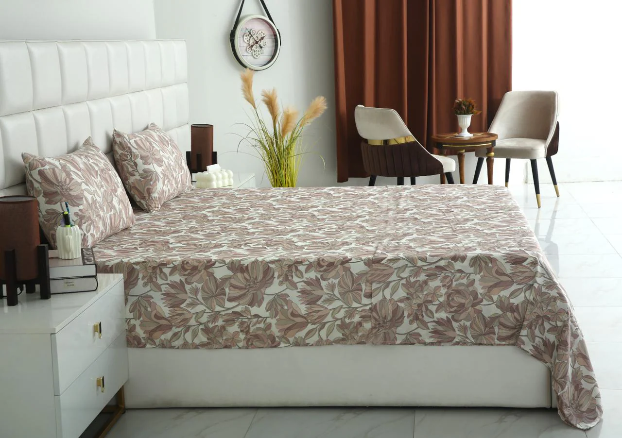 3 PCs Double Bed Sheet-DB261 - Image 2
