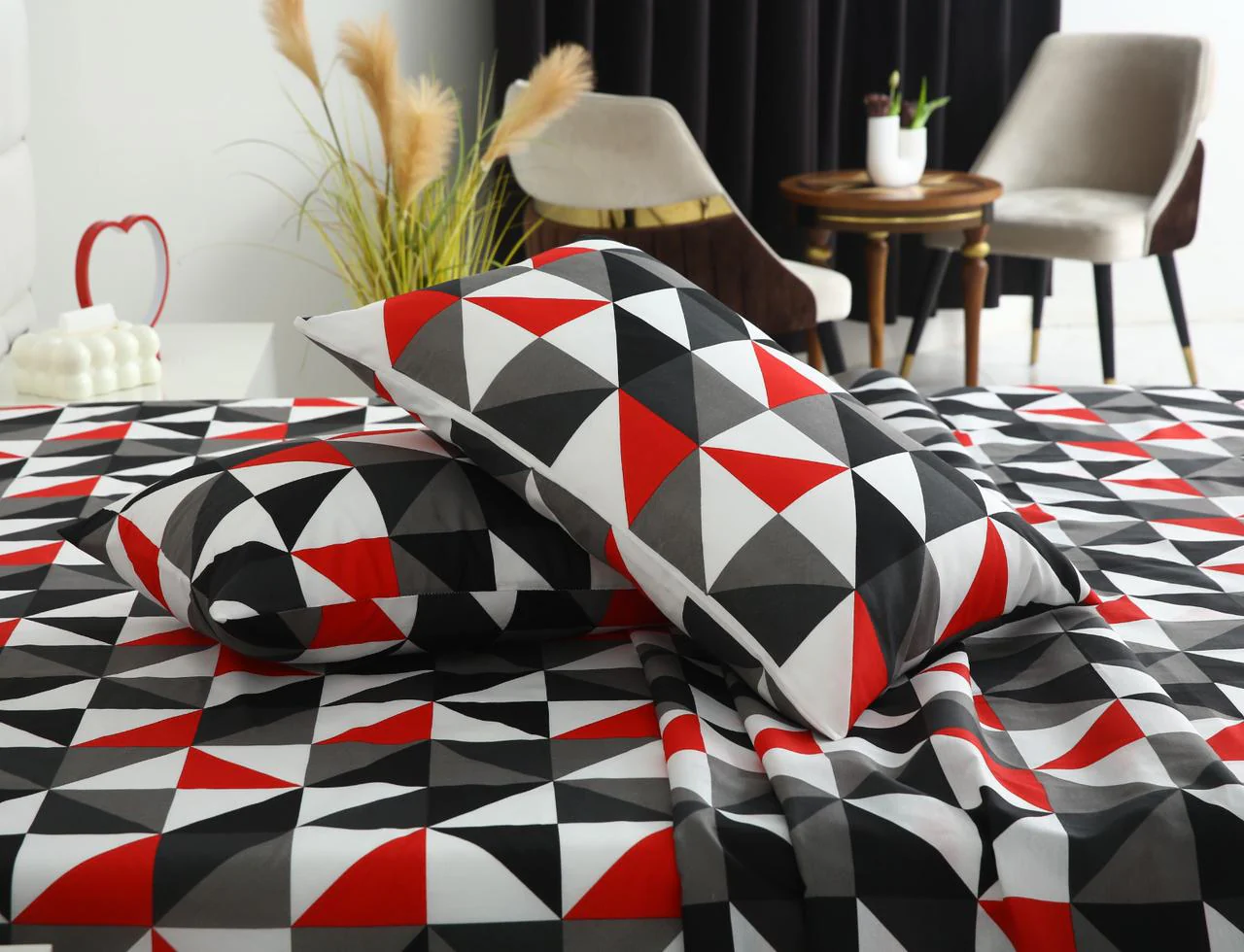 3 PCs Double Bed Sheet-DB263 - Image 6