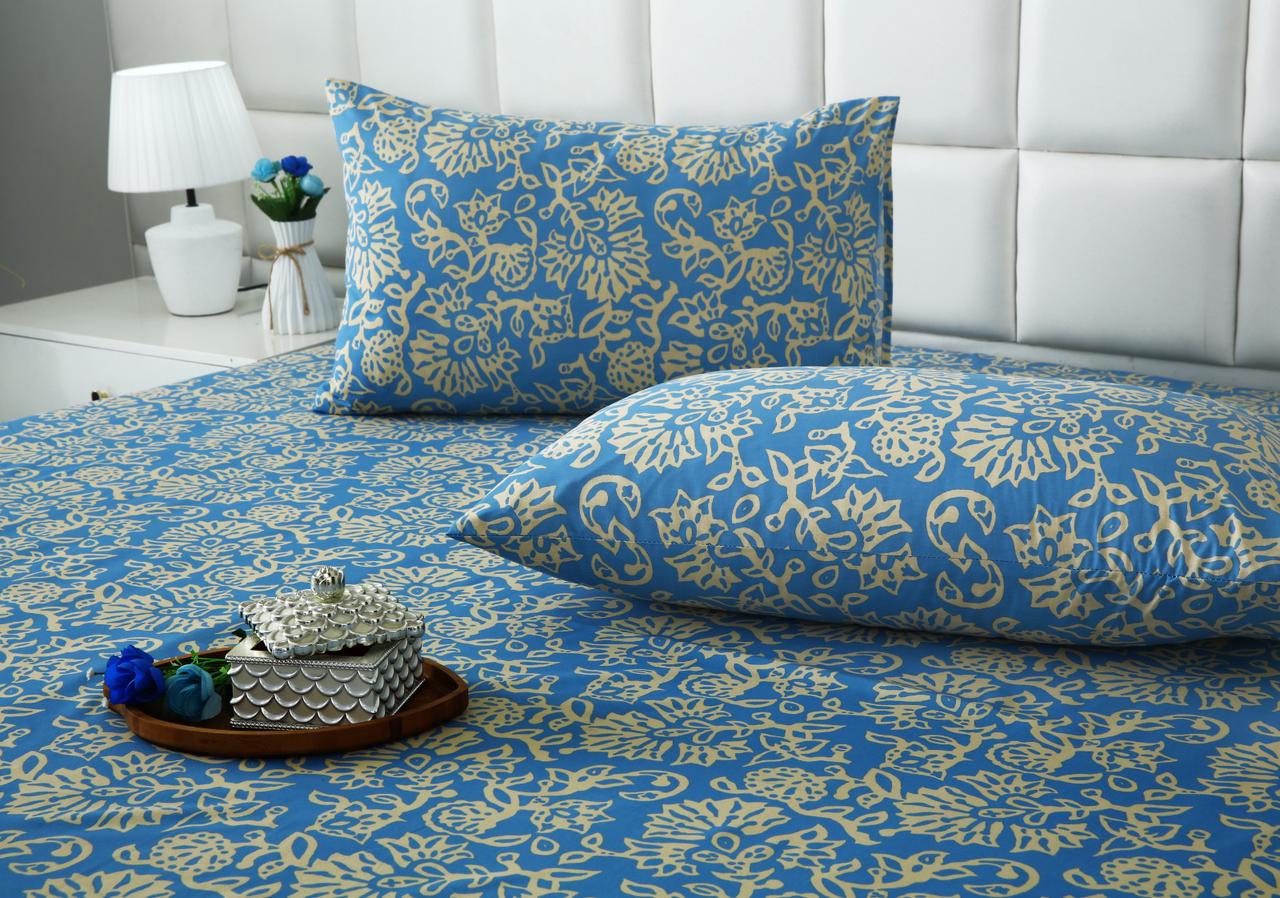 3 PCs Double Bed Sheet With Same Packing-Damask - Image 6