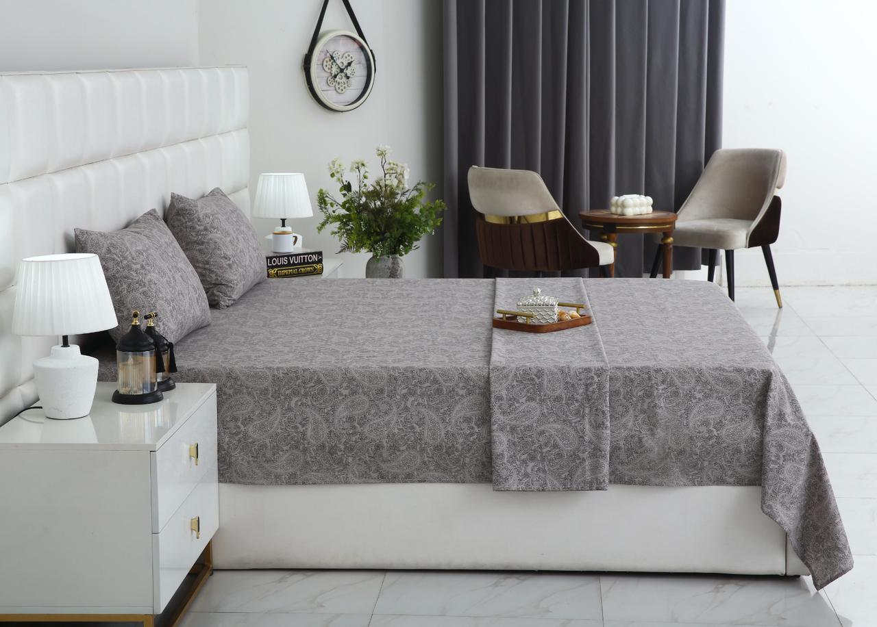 3 PCs Double Bed Sheet With Same Packing-Intricate floral - Image 6