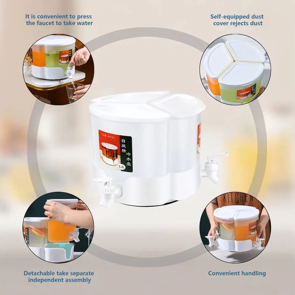 3 Portions 360° Rotatable Juice 5453 Dispenser - Image 24